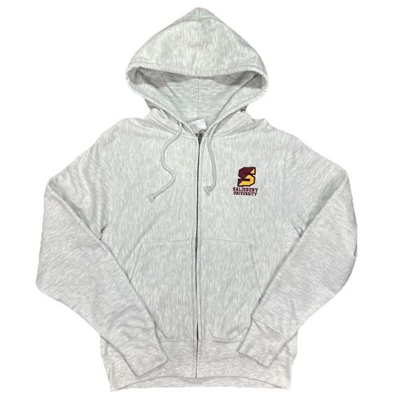 Champion Reverse Weave Salisbury University Sweatshirt Full Zip Gray Size Small - Picture 1 of 9
